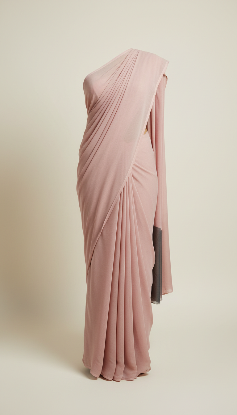 Blush Rose Georgette Saree