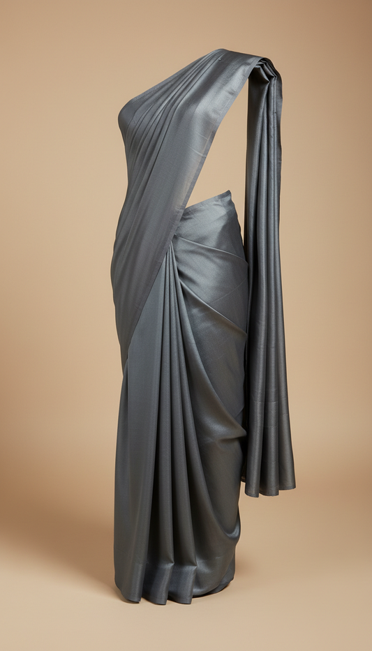 Slate Gray Pre-stitched Saree