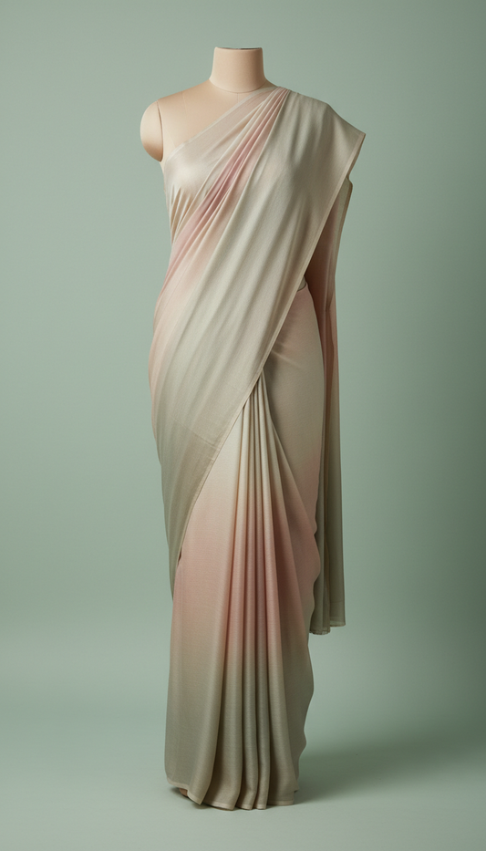 Sage Smoke Blended Silk Saree