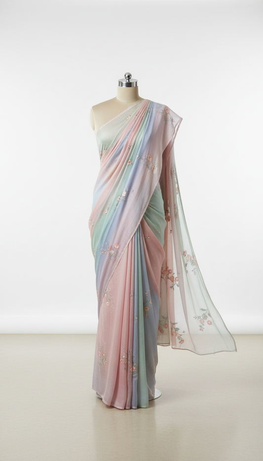 Elegant Pastel Saree