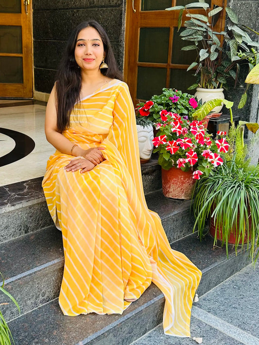 Georgette Laheriya Saree
