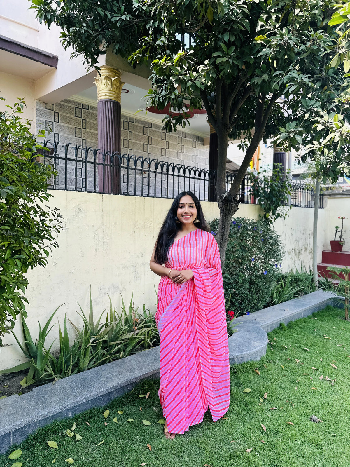 Georgette Laheriya Saree