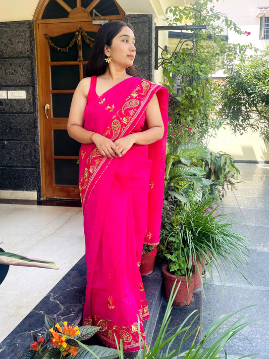 Gulrang Kota Doria Saree