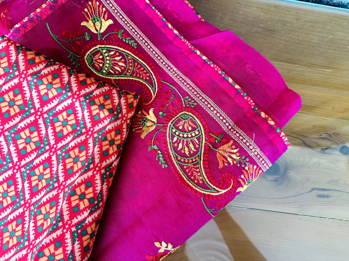 Gulrang Kota Doria Saree