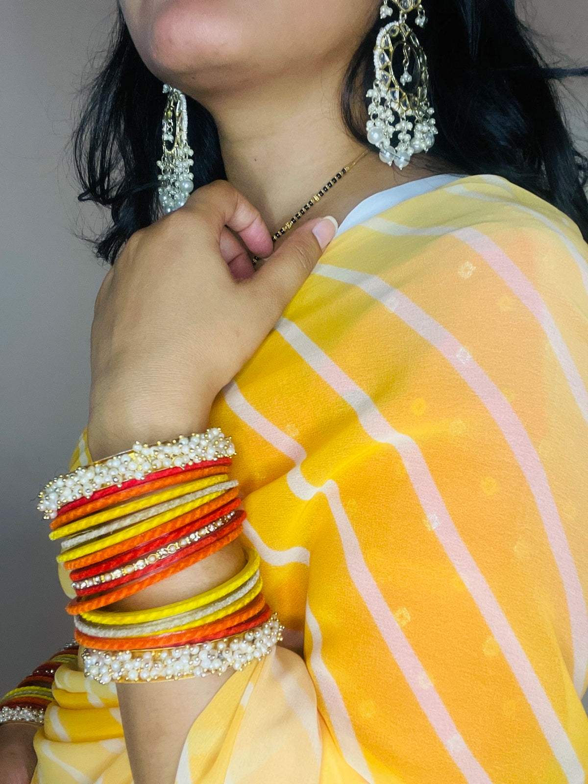 Georgette Laheriya Saree