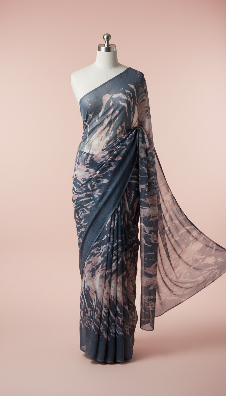 Chiffon Saree with Modern Elegance